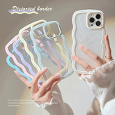 Wave Border Mobile Phone Case Solid Color Simple Candy Color - Show Gadgets